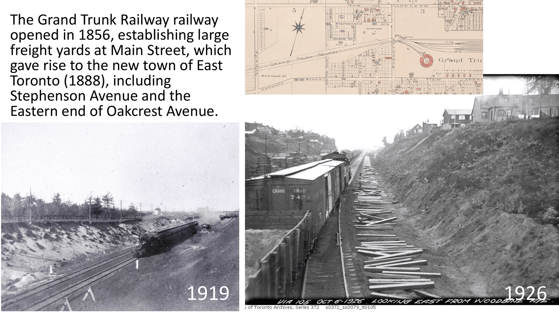 Historical photos of the Grand Trunk Railway in 1919 and 1926